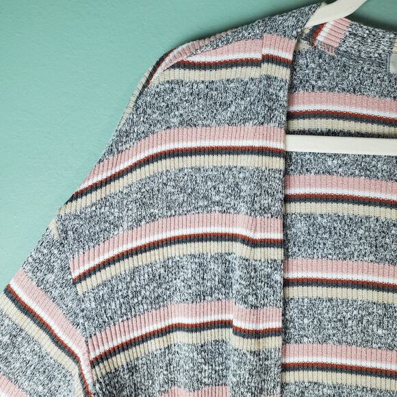 Evereve Allison Joy Callie Striped Duster Cardigan Sweater Size Medium - Picture 4 of 7